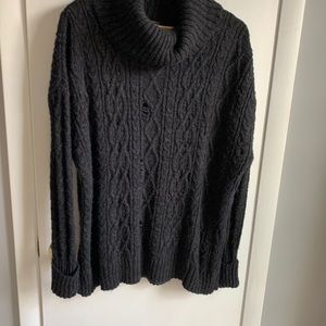 Free People Blk deconstructed sweater